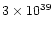 $3 \times 10^{39}$