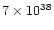$7 \times 10^{38}$