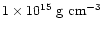 $1\times10^{15}~{\rm g~cm^{-3}}$