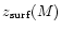 $z_{\rm surf}(M)$