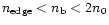 $n_{\rm edge}<n_{\rm b}<2 n_0$