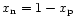 $x_{\rm n}=1-x_{\rm p}$
