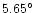 $5.65\hbox {$^\circ $ }$