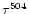 $\tau ^{504}$