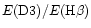 $E({\rm D}3)/E({\rm H}\beta )$