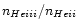 $n_{He {\sc iii}}/n_{He {\sc ii}}$