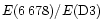 $E(6\,678)/E({\rm D}3)$