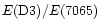 $E({\rm D}3)/E(7065)$