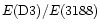 $E({\rm D}3)/E(3188)$