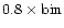 $0.8 \times {\rm bin}$