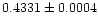 $0.4331 \pm 0.0004$