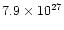 $7.9\times10^{27}$