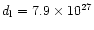 $d_{\rm l} = 7.9 \times 10^{27}$