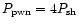 $P_{\rm pwn} = 4 P_{\rm sh}$