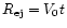 $R_{\rm ej}=V_0t$