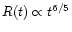 $R(t)\propto t^{6/5}$