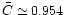 $\bar C\simeq 0.954$