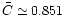$\bar C\simeq 0.851$