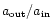 $a_{\rm out}/a_{\rm in}$