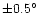 $\pm 0.5\hbox{$^\circ$ }$