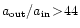 $a_{\rm out}/a_{\rm in}\!>\!44$