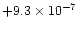 $+9.3\times10^{-7}$