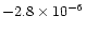 $-2.8\times10^{-6}$