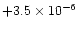 $+3.5\times10^{-6}$