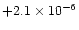 $+2.1\times10^{-6}$