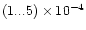 $(1...5)\times10^{-4}$