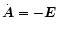 $\dot{\vec{A}}=-\mbox{\boldmath$E$ } {}$