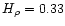 $H_\rho=0.33$