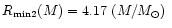 $R_{\rm min2}(M)=4.17~(M/M_\odot)~$