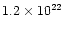 $1.2\times10^{22}$