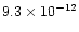 $9.3\times10^{-12}$