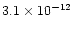 $3.1\times10^{-12}$