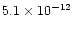 $5.1\times10^{-12}$