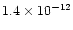 $1.4\times10^{-12}$
