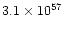 $3.1\times10^{57}$