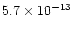 $5.7\times10^{-13}$