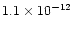 $1.1\times10^{-12}$