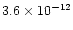 $3.6\times10^{-12}$