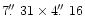 $7\hbox{$.\!\!^{\prime\prime}$ }31 \times 4\hbox{$.\!\!^{\prime\prime}$ }16$