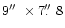 $9\hbox{$^{\prime\prime}$ }\times 7\hbox{$.\!\!^{\prime\prime}$ }8$