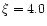 $\xi=4.0$
