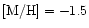 $\rm [M/H]=-1.5$