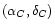 \( (\alpha _{C},\delta _{C}) \)