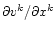 $\partial v^k/\partial x^k$