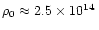 $\rho_0\approx 2.5\times 10^{14}\,$