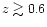 $z\gtrsim0.6$